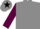 Silk - Grey, maroon bars on sleeves, navy  star