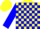 Silk - Yellow, blue blocks, blue bars on sleeves, yellow cap