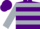 Silk - Purple, silver hoops on sleeves, emblem & slashes front & back, mat