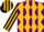 Silk - Purple, gold diamonds, gold 'D' and 'S', gold stripes