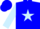 Silk - Blue, Light Blue Star, Light Blue Sleeves,Blue Cuffs on Light Blue Sleeves