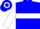 Silk - Blue, Blue 'Ironwater' on White Hoop, White Bars on Sleeves