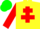 Silk - YELLOW, Red cross of lorraine, Red sleeves & Yellow armlet, Green cap