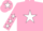 Silk - PINK, white star, white stars on sleeves, white star on cap