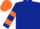Silk - Dark Blue, Orange hooped sleeves, Orange cap