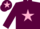 Silk - Maroon, Pink star and star on cap