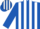 Silk - Royal Blue and White stripes, Royal Blue sleeves, White and Royal Blue striped cap