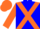 Silk - Blue, orange cross belts, orange bars on sleeves, orange cap