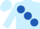 Silk - Light Blue, large Royal Blue spots
