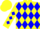 Silk - Yellow, Blue Diamonds, Yellow and Blue Diagonal