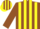 Silk - Brown, Yellow Belt, Yellow Stripes on Brown Sleeves