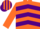 Silk - Orange, Purple chevrons, Orange sleeves, striped cap