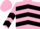Silk - Hot Pink, Black Chevrons on Front and Back, Black Chevrons on Sleeves
