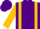 Silk - Purple, Gold Braces, Purple 'RAILBIRD' on Gold Sle