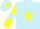 Silk - Light Blue, Yellow star, Yellow sleeves, Light Blue armlets, Light Blue cap, Yellow star