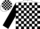 Silk - White,Black ,'BB' in Black Square, Black Blocks on White S