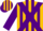 Silk - Gold, purple cross belts, purple stripes on sleeves, purple and gold c