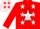 Silk - Red, Red Star in  White Star on Back, White Stars on Red Sle