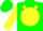 Silk - Green, 'W' on Yellow disc on Back,Yellow spots on Front,Yellow Sleeves