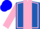 Silk - Royal Blue, Pink Panel, Pink Seams on Sleeves, Blue Cap