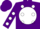 Silk - Purple, purple 'PMB' on white disc, white spots on