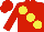 Silk - Red, large Yellow spots