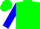 Silk - Fluorescent Green, Blue 'JS', Blue Sleeves, Green Ho