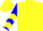 Silk - Yellow and Blue Triangular Thirds, Blue Sleeves, Yellow Chevrons, Black C