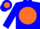 Silk - Blue, blue 'SC' on orange disc, orange str