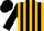 Silk - GOLD, black stripes, black stripes on sleeves, black cap