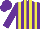 Silk - Purple, Yellow Stripes