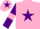 Silk - Pink, purple star, purple sleeves, pink armlets, pink cap, purple star