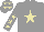 Silk - Grey, beige star, grey sleeves, beige stars and stars on cap