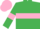 Silk - Emerald Green, Pink hoop, armlets and cap