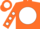 Silk - Orange, Orange 'D' on White disc, White spots on Sleeves