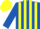 Silk - Royal Blue and Yellow stripes, yellow cap