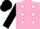 Silk - Pink, White spots, Black sleeves and cap