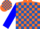 Silk - Neon Orange and Royal Blue Blocks, Blue Sleeves