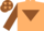 Silk - BEIGE, brown inverted triangle & armlet on sleeves, brown cap, beige stars
