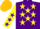 Silk - PURPLE, yellow stars, yellow sleeves with purple stars, gold cap