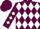 Silk - MAROON, white diamonds, white di