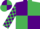 Silk - Purple and Emerald Green (quartered), checked sleeves