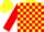 Silk - Yellow, Red Blocks, Red Bars on Sleeves,  Yellow Cap