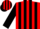 Silk - Red, black stripes on sleeves, black & grey emblem on back, match