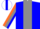 Silk - Blue, White, Grey and Orange Shield, Grey Stripe