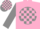 Silk - Pink, Pink 'SP' in grey disc, Pink Blocks on grey Sleeves