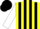 Silk - Yellow and Black Stripes, White Sleeves, Black Cap