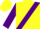 Silk - YELLOW, Purple Sash and 'D', Purple Bars on Sleeves