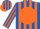 Silk - Royal Blue, Royal Blue 'Z' on Orange disc, Orange Stripes on S