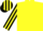 Silk - Yellow, black graph emblem, yellow stripes